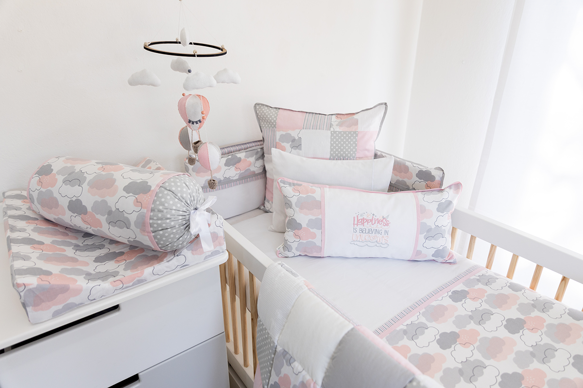 Blush & Silver Clouds Linen Combo