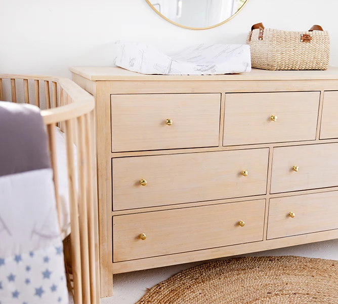 dreamwood-39-668x600 Deluxe Comfort Natural Wood Compactum by Dreamfurniture. generous storage for clothing, nappies, blankets, toys and more.