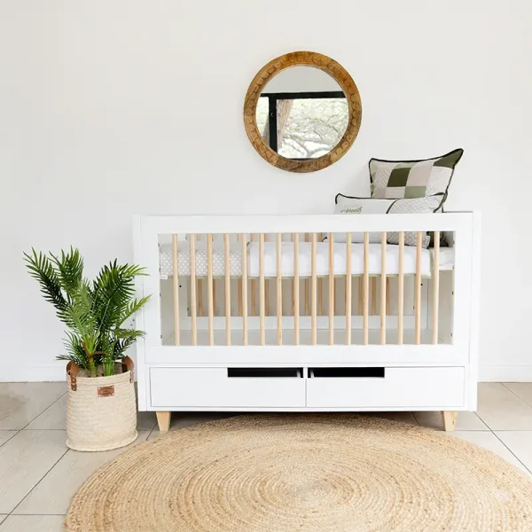 SCANDY COT WITH 2 DRAWERS by Dreamfurniture